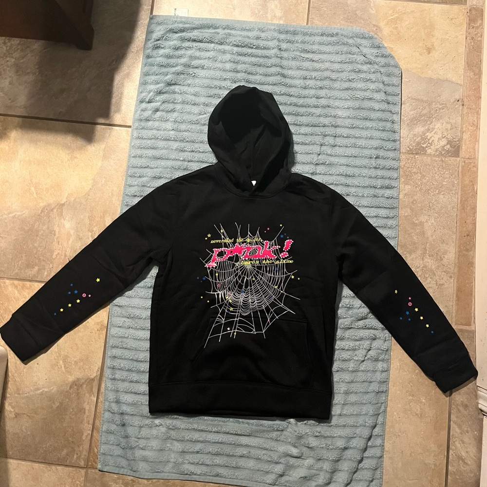 Black”Sp5der pxnk” Hoodie Sweatshirt